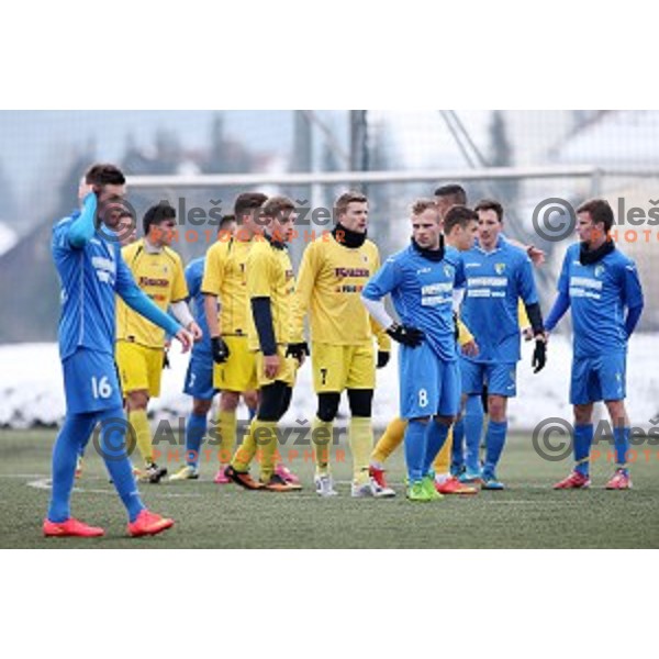 Kalcer Radomlje in action during friendly football match Kalcer Radomlje-Garmin Sencur, played in Radomlje Sports Park, Slovenia on February 4,2015