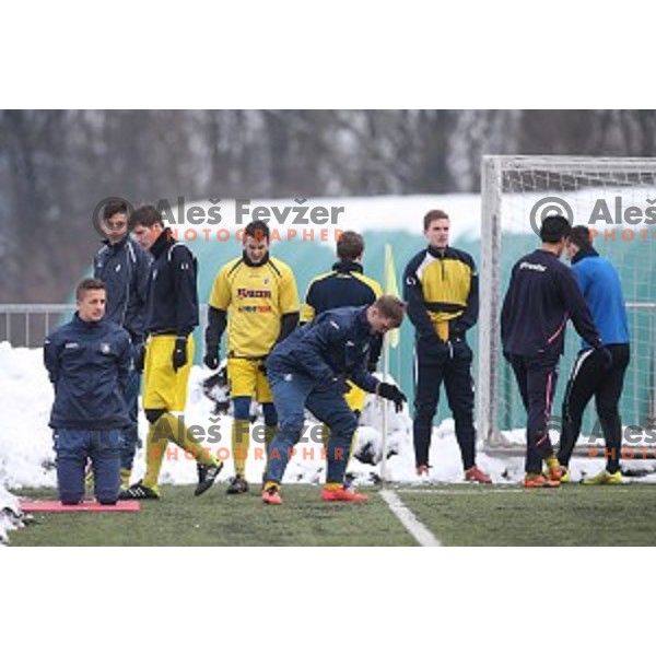 Kalcer Radomlje in action during friendly football match Kalcer Radomlje-Garmin Sencur, played in Radomlje Sports Park, Slovenia on February 4,2015