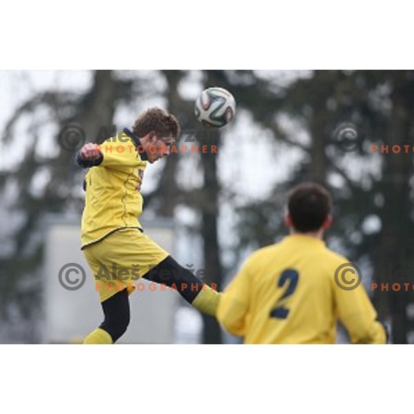 Kalcer Radomlje in action during friendly football match Kalcer Radomlje-Garmin Sencur, played in Radomlje Sports Park, Slovenia on February 4,2015