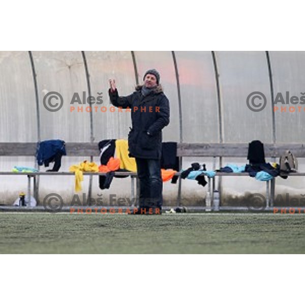 Kalcer Radomlje in action during friendly football match Kalcer Radomlje-Garmin Sencur, played in Radomlje Sports Park, Slovenia on February 4,2015