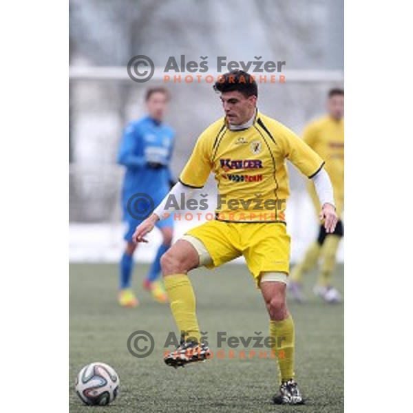 Kalcer Radomlje in action during friendly football match Kalcer Radomlje-Garmin Sencur, played in Radomlje Sports Park, Slovenia on February 4,2015
