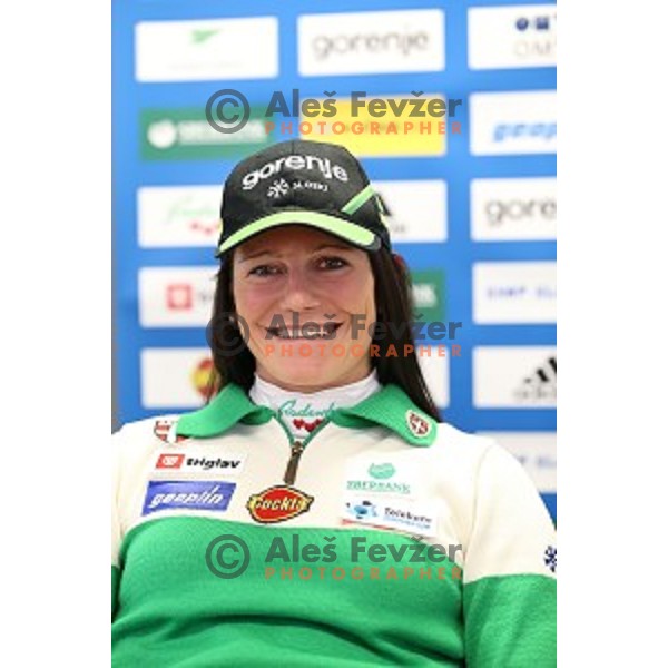 Katja Visnar, member of Slovenia Cross country team for Falun 2015 World Championships during press conference in Ljubljana , Slovenia on February 10, 2015