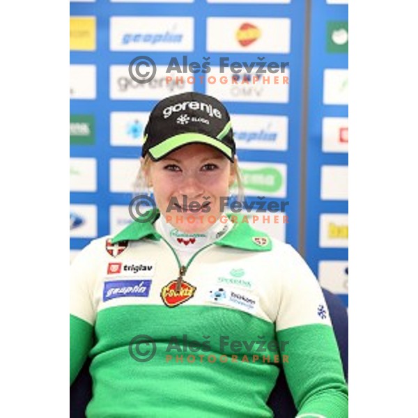 Nika Razinger, member of Slovenia Cross country team for Falun 2015 World Championships during press conference in Ljubljana , Slovenia on February 10, 2015