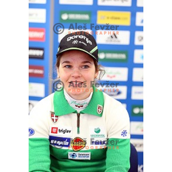 Alenka Cebasek, member of Slovenia Cross country team for Falun 2015 World Championships during press conference in Ljubljana , Slovenia on February 10, 2015