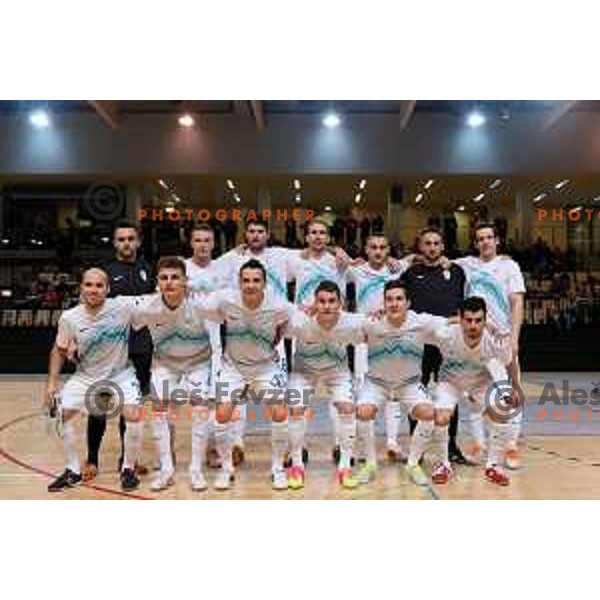 Team Slovenia during friendly Futsal match between Slovenia and Iran, played in Kidricevo, Slovenia on February 10, 2015