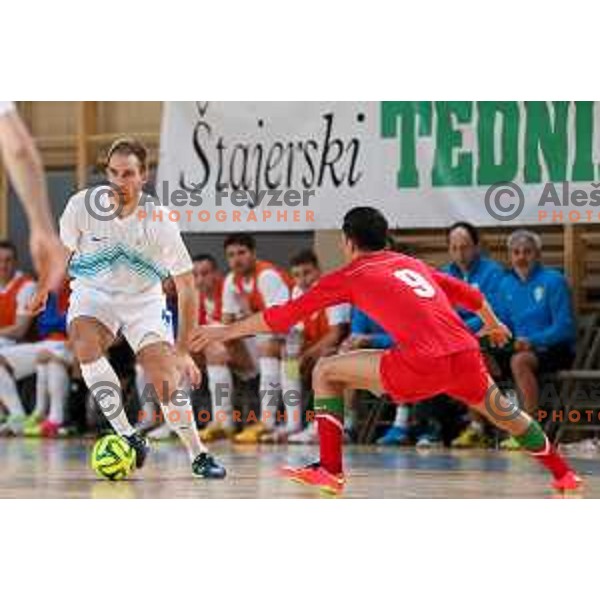 Kristjan Cujec of Slovenia during friendly Futsal match between Slovenia and Iran, played in Kidricevo, Slovenia on February 10, 2015