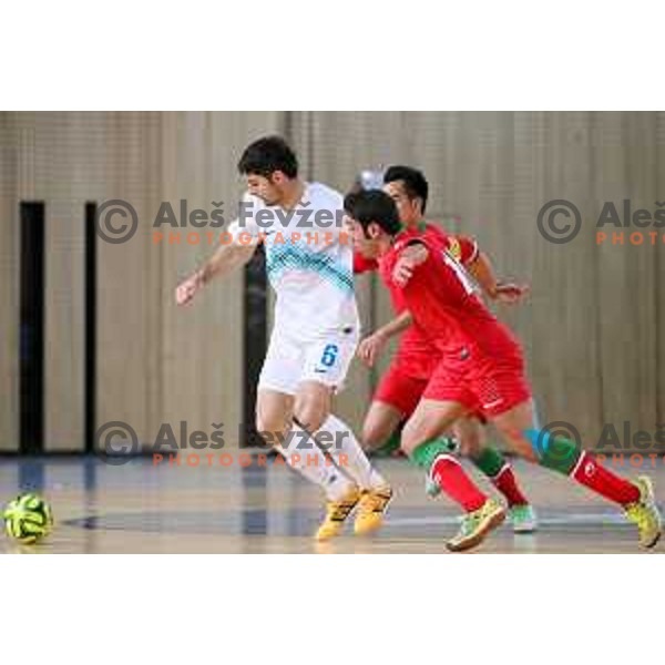 Uros Kroflic of Slovenia during friendly Futsal match between Slovenia and Iran, played in Kidricevo, Slovenia on February 10, 2015