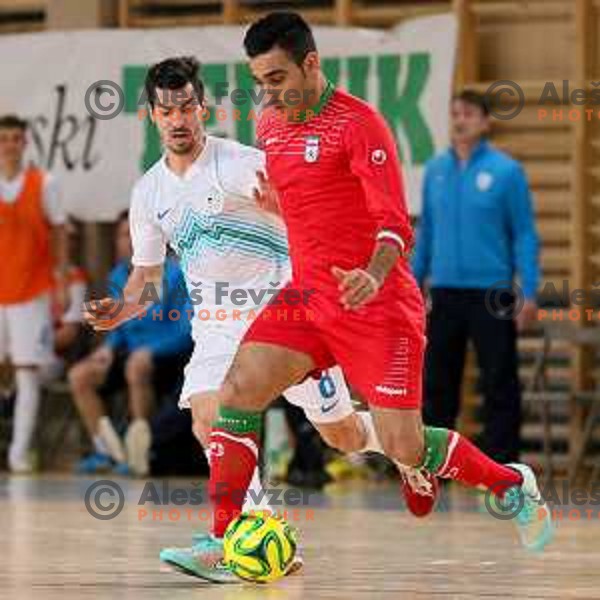 Benjamin Melink of Slovenia during friendly Futsal match between Slovenia and Iran, played in Kidricevo, Slovenia on February 10, 2015