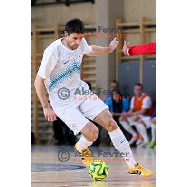 Uros Kroflic of Slovenia during friendly Futsal match between Slovenia and Iran, played in Kidricevo, Slovenia on February 10, 2015