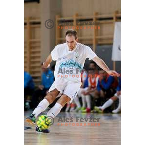 Kristjan Cujec of Slovenia during friendly Futsal match between Slovenia and Iran, played in Kidricevo, Slovenia on February 10, 2015