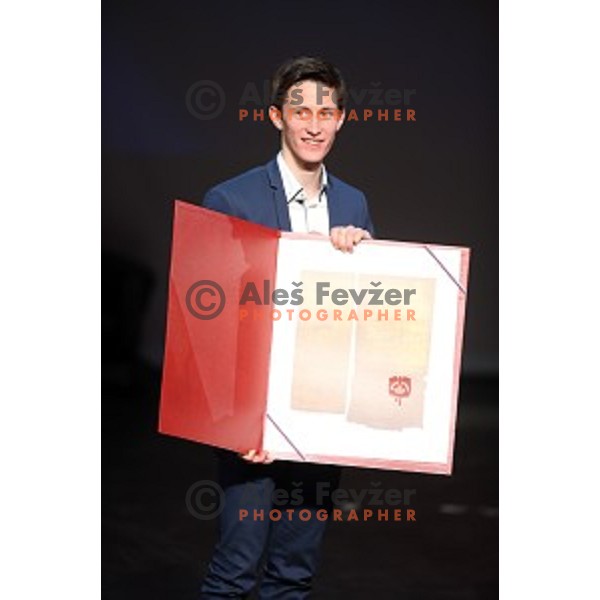 Peter Prevc at 50. Annual Bloudek Prizes in Cankarjev dom, Ljubljana, Slovenia on February 11, 2015
