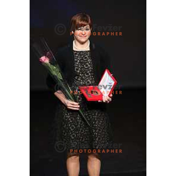 Tina Trstenjak at 50. Annual Bloudek Prizes in Cankarjev dom, Ljubljana, Slovenia on February 11, 2015