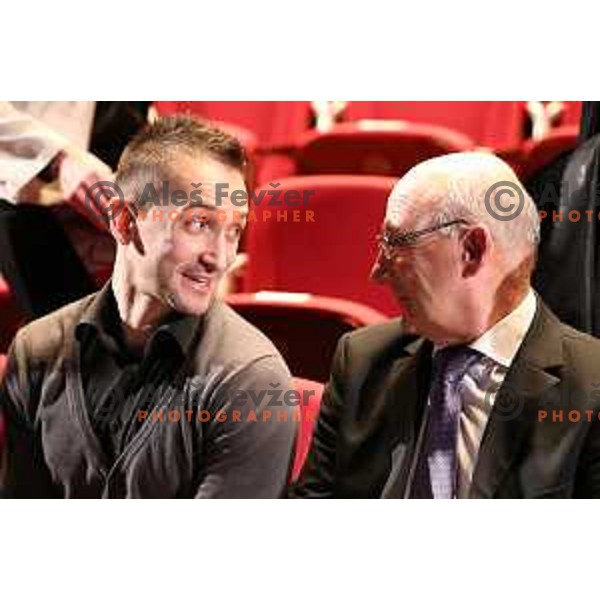 Saso Bertoncelj and Bogan Gabrovec at 50. Annual Bloudek Prizes in Cankarjev dom, Ljubljana, Slovenia on February 11, 2015
