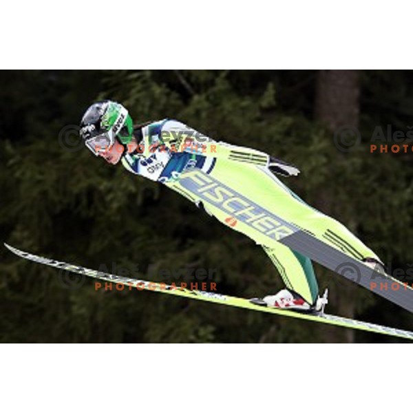 Maja Vtic of Slovenia at FIS Ski jumping World Cup in Ljubno, Slovenia on February 14, 2015