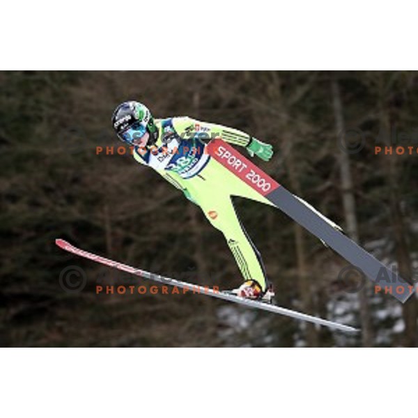 Spela Rogelj of Slovenia at FIS Ski jumping World Cup in Ljubno, Slovenia on February 14, 2015