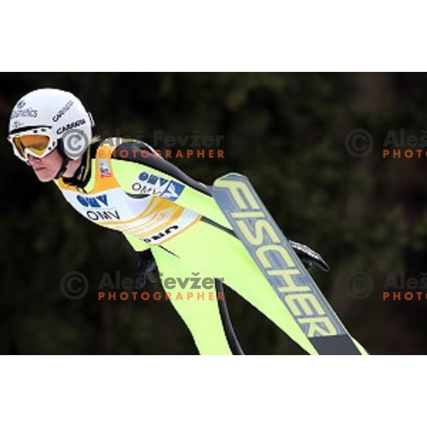 Daniela Iraschko-Stolz (AUT) at FIS Ski jumping World Cup in Ljubno, Slovenia on February 14, 2015