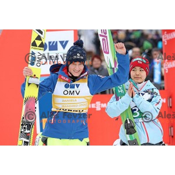 Daniela Iraschko-Stolz (AUT) at FIS Ski jumping World Cup in Ljubno, Slovenia on February 14, 2015