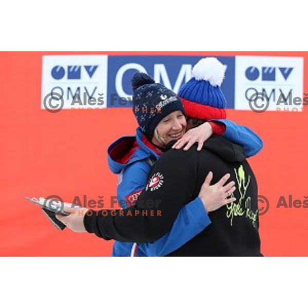 Daniela Iraschko-Stolz (AUT) at FIS Ski jumping World Cup in Ljubno, Slovenia on February 14, 2015