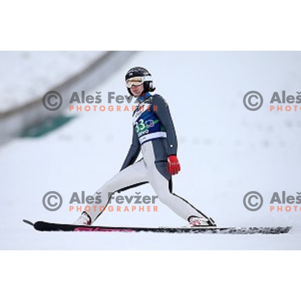 Nita englund (USA) at FIS Ski jumping World Cup in Ljubno, Slovenia on February 14, 2015