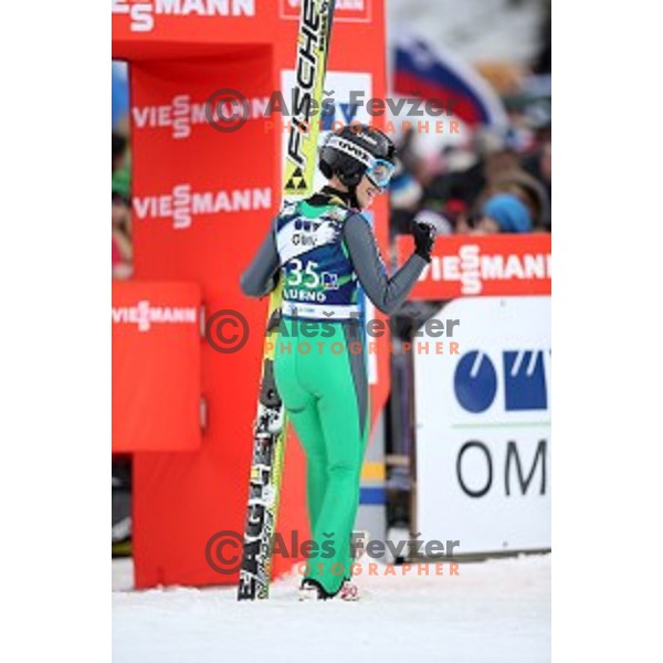 Eva Pinkeling (AUT) at FIS Ski jumping World Cup in Ljubno, Slovenia on February 14, 2015