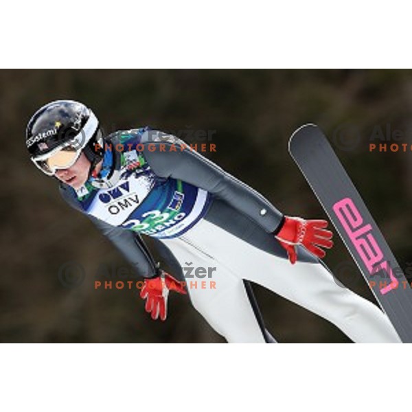 Nita Englund (USA) at FIS Ski jumping World Cup in Ljubno, Slovenia on February 14, 2015