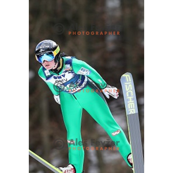 Jacquline Seifridsberger (AUT) at FIS Ski jumping World Cup in Ljubno, Slovenia on February 14, 2015