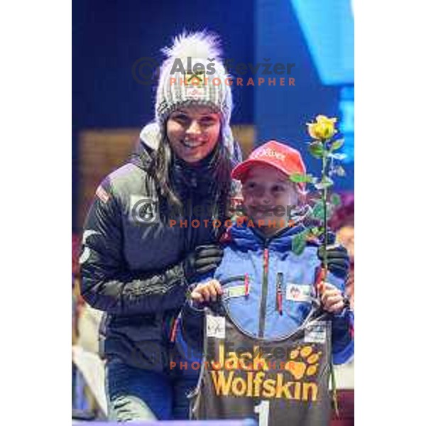 Anna Fenninger during giant slalom start number draw, 51st Golden Fox, Maribor, 20.2.2015
