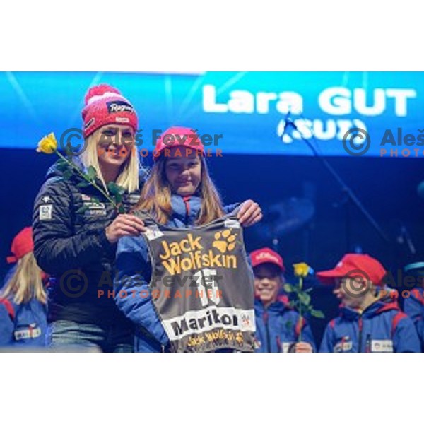 Lara Gut during giant slalom start number draw, 51st Golden Fox, Maribor, 20.2.2015
