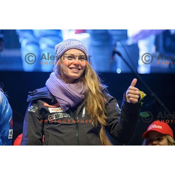 Tina Maze during giant slalom start number draw, 51st Golden Fox, Maribor, 20.2.2015