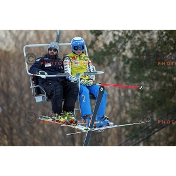 Course inspection at 51. Golden Fox. Zlata Lisica FIS World Cup Giant Slalom , Maribor, Slovenia on February 21, 2015