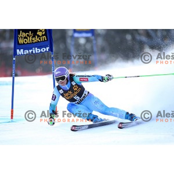 Tina Maze (SLO) during first run of 51. Golden Fox- Zlata Lisica FIS World Cup Giant Slalom in Maribor, Slovenia on February 21, 2015