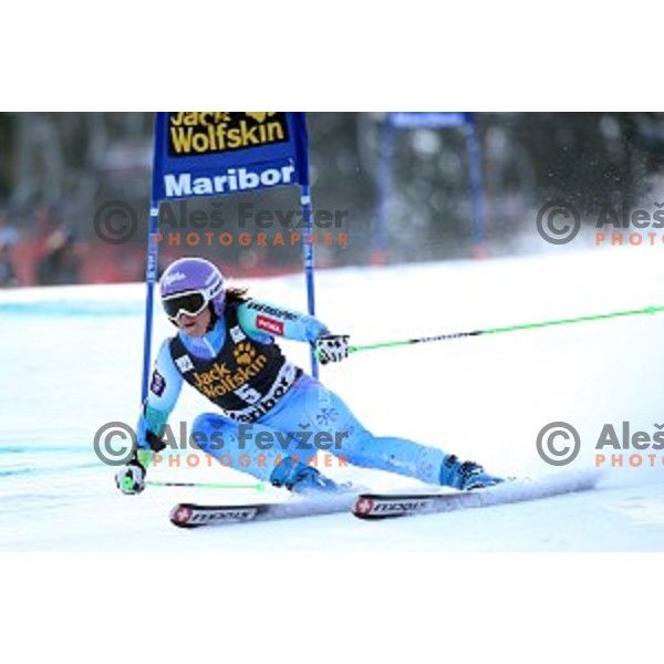 Tina Maze (SLO) during first run of 51. Golden Fox- Zlata Lisica FIS World Cup Giant Slalom in Maribor, Slovenia on February 21, 2015
