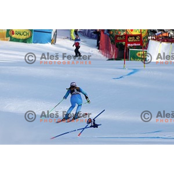 Tina Maze (SLO) during first run of 51. Golden Fox- Zlata Lisica FIS World Cup Giant Slalom in Maribor, Slovenia on February 21, 2015