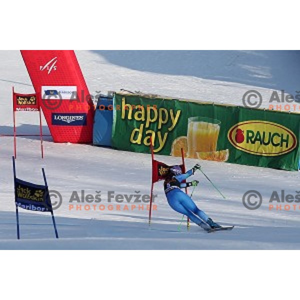 Tina Maze (SLO) during first run of 51. Golden Fox- Zlata Lisica FIS World Cup Giant Slalom in Maribor, Slovenia on February 21, 2015