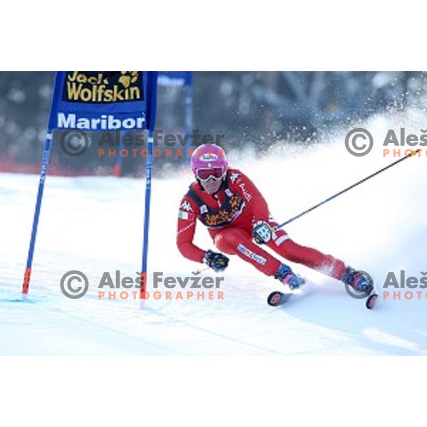 Nadia Fanchini (ITA) in first run of 51. Golden Fox- Zlata Lisica FIS World Cup Giant Slalom in Maribor, Slovenia on February 21, 2015