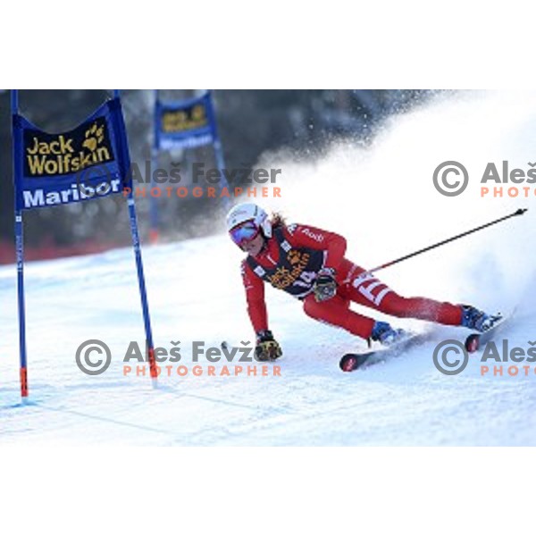 Federica Brignone (ITA) in first run of 51. Golden Fox- Zlata Lisica FIS World Cup Giant Slalom in Maribor, Slovenia on February 21, 2015