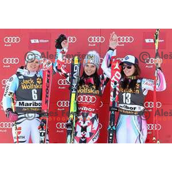 Anna Fenninger (AUT) winner of 51. Golden Fox- Zlata Lisica FIS World Cup Giant Slalom in Maribor, Slovenia on February 21, 2015
