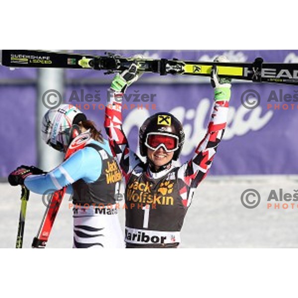 Anna Fenninger (AUT) winner of 51. Golden Fox- Zlata Lisica FIS World Cup Giant Slalom in Maribor, Slovenia on February 21, 2015
