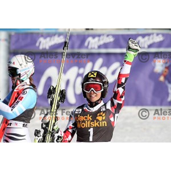 Anna Fenninger (AUT) winner of 51. Golden Fox- Zlata Lisica FIS World Cup Giant Slalom in Maribor, Slovenia on February 21, 2015