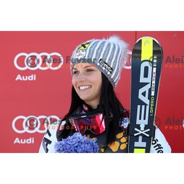 Anna Fenninger (AUT) winner of 51. Golden Fox- Zlata Lisica FIS World Cup Giant Slalom in Maribor, Slovenia on February 21, 2015