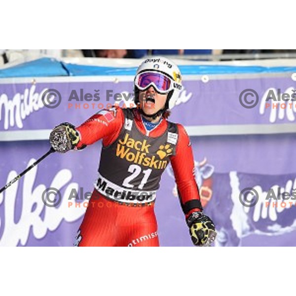 Irene Curtoni (ITA) in second run of 51. Golden Fox- Zlata Lisica FIS World Cup Giant Slalom in Maribor, Slovenia on February 21, 2015