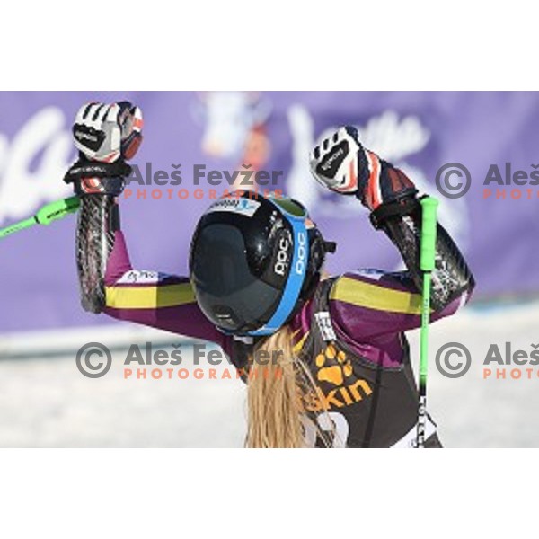 Mowinckel (NOR)in second run of 51. Golden Fox- Zlata Lisica FIS World Cup Giant Slalom in Maribor, Slovenia on February 21, 2015