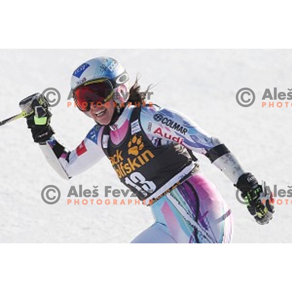 Tina Weirather (LIE) in second run of 51. Golden Fox- Zlata Lisica FIS World Cup Giant Slalom in Maribor, Slovenia on February 21, 2015