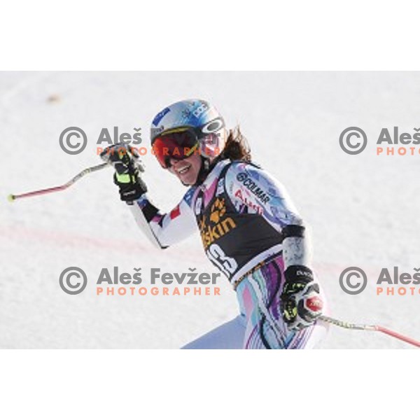 Tina Weirather (LIE) in second run of 51. Golden Fox- Zlata Lisica FIS World Cup Giant Slalom in Maribor, Slovenia on February 21, 2015