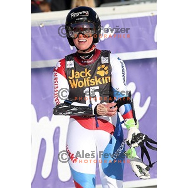 Lara Gut (SUI)in second run of 51. Golden Fox- Zlata Lisica FIS World Cup Giant Slalom in Maribor, Slovenia on February 21, 2015