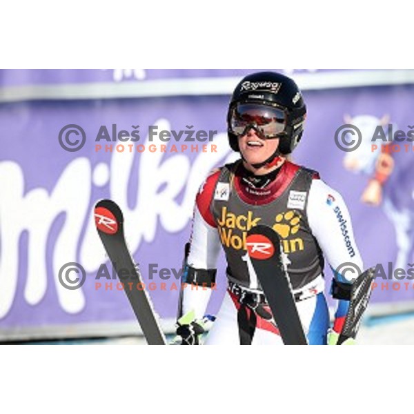 Lara Gut (SUI)in second run of 51. Golden Fox- Zlata Lisica FIS World Cup Giant Slalom in Maribor, Slovenia on February 21, 2015