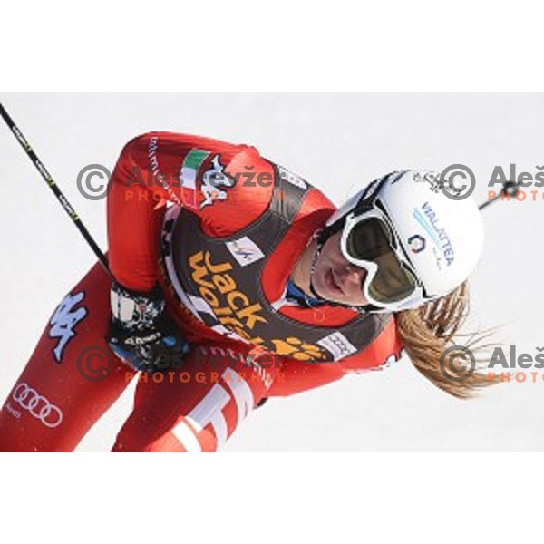 Francesca Marsaglia (ITA) in second run of 51. Golden Fox- Zlata Lisica FIS World Cup Giant Slalom in Maribor, Slovenia on February 21, 2015