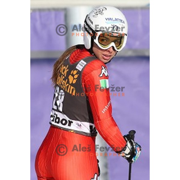 Francesca Marsaglia (ITA) in second run of 51. Golden Fox- Zlata Lisica FIS World Cup Giant Slalom in Maribor, Slovenia on February 21, 2015