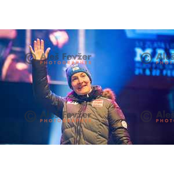 Kathrin Zettel during slalom start number draw, 51st Golden Fox, Maribor, 21.2.2015