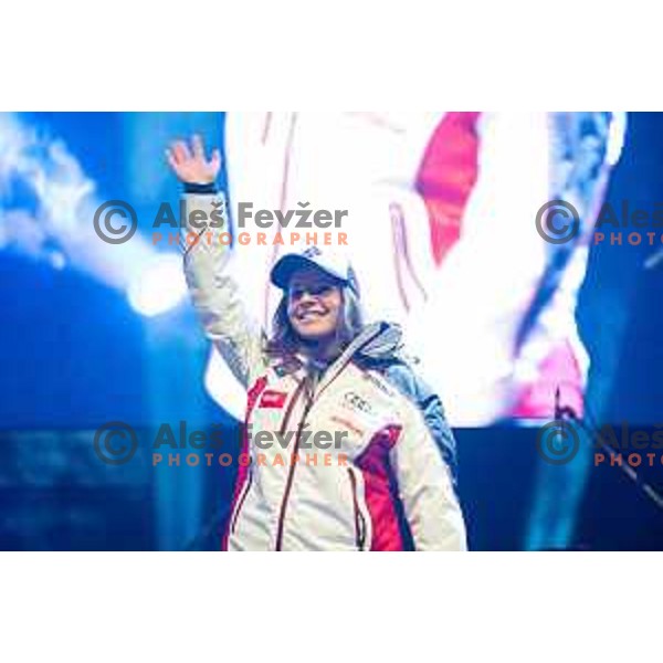 Tina Weireiter during slalom start number draw, 51st Golden Fox, Maribor, 21.2.2015
